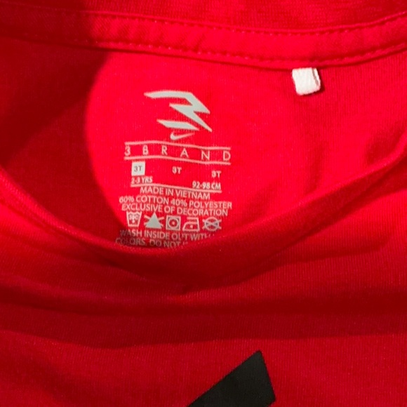 NWT Nike 3 Brand 3T Boys Outfit Black/Red - Picture 5 of 7